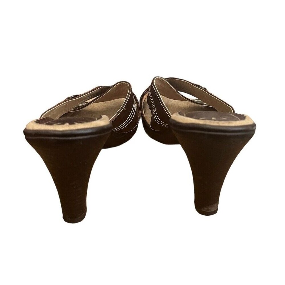 Maurices Womens Slip On Sandals Heels Cross Strap Mule 53279 Size 8 - Picture 4 of 6